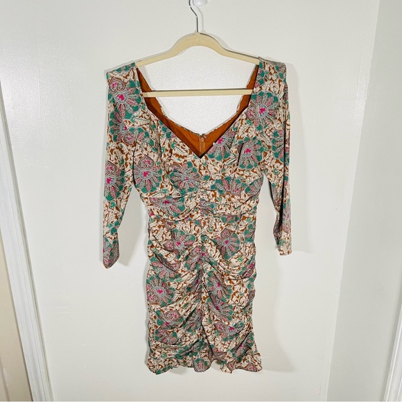 Veronica Beard Lozano Floral Silk Crepe Mini Dress - Picture 2 of 9